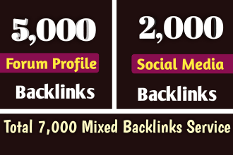 do high quality 7,000 social networks and forum profile SEO backlinks