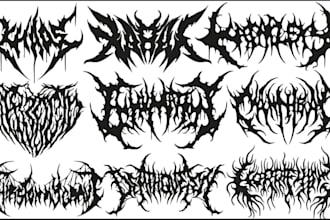 draw black, slam, or death metal logo for your band