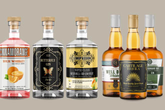 do label or logo for tequila, wine, vodka, beverage, gin, beer, rum, whiskey
