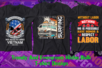make trendy and evergreen niche bulk t shirt design