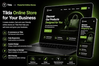 create a tilda online store, tilda development