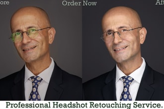 do professional headshot retouch and portrait photo editing quickly