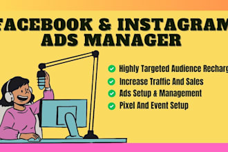set up and manage facebook ads instagram ads shopify campaign