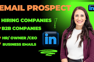 do b2b linkedin recruiting leads generation, email list building