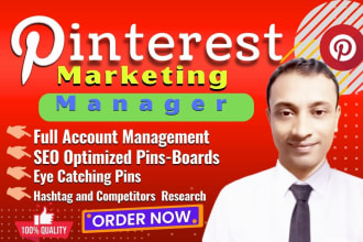 create and setup seo optimized boards pins as a pinterest marketing manager