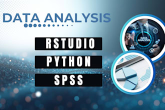 do statistical data analysis and interpretation with spss, rstudio and python