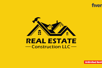 create a logo for real estate, construction, investments and roofing company