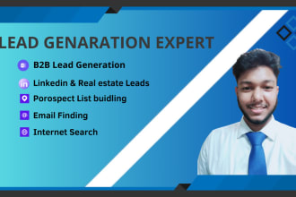 do b2b linkdin leads and email list building,lead prospecting