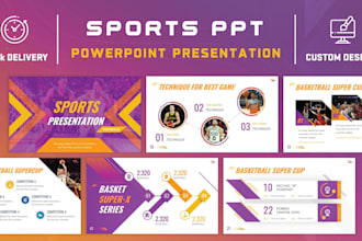 design modern quick powerpoint presentation, sports, gaming, google slides PPT