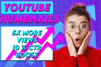 design professional, catchy and viral youtube thumbnails