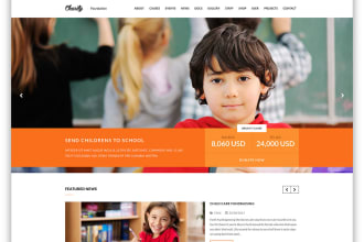 design a non profit website for non profit charity donation