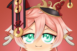 draw a custom cute chibi head