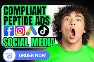compliant peptide ads peptide website social media campaign supplement fb ig ads