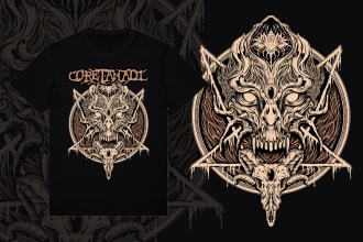 draw rock band t shirt clothing illustration design