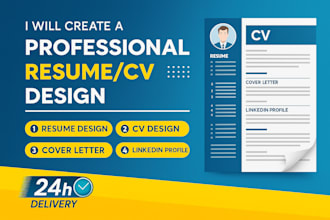 create a professional CV and resume design to get hired fast