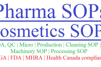 expert pharma and cosmetic industry sop writer