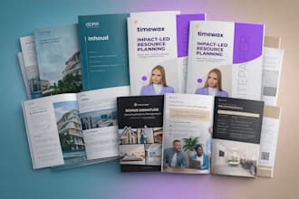 design minimalist adobe indesign brochure or company profile