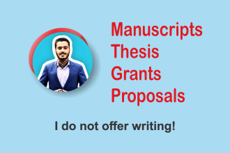 proofread, edit or format journal manuscripts or thesis