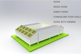 design kiosk, food cart, exhibition booth, popup store