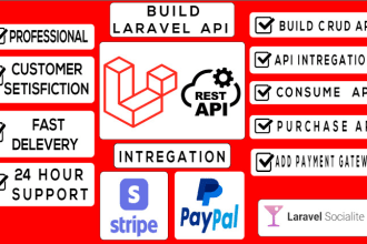 develop backend rest API using php laravel and integrate stripe and paypal API