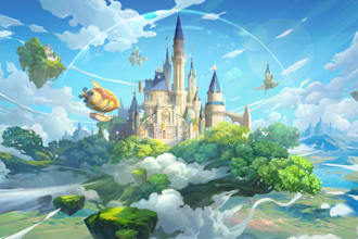provide digital art for game environment and backgrounds