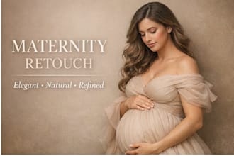 retouch maternity photos with clean natural skin