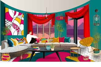 create amazing cartoonish illustration