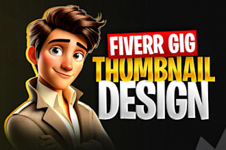 design clickable fiverr thumbnail, gig picture gig cover