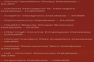 provide you with a huge database category wise of india