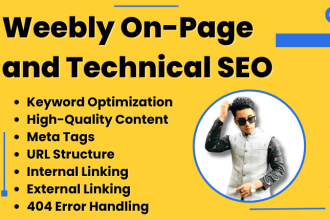 do on page and technical for weebly SEO with 10 kgr keyword