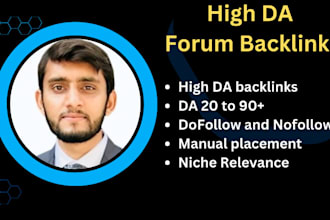 do high da SEO forum backlinks posting with niche relevant