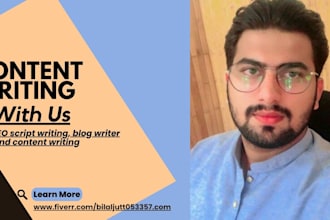 be your SEO script writer, script and blog content writer