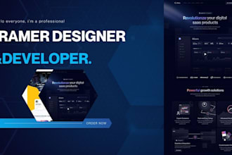 stunning framer website design,figma to framer, landing page