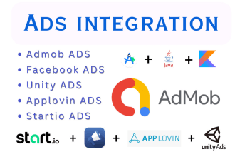 integrate ads network in your android apps admob  unity,applovin