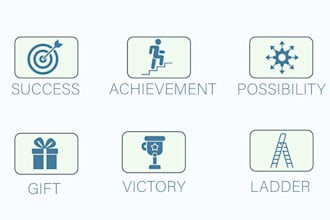 do design unique, simple and modern custom icons set