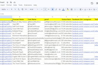collect youtube influencer data with verified emails and social links