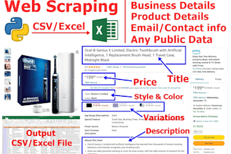 do web scraping, data extraction, data collection, scraper from any website