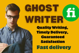 ghostwrite your fictional short story, book, or novel