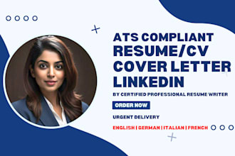 do professional ats resume writing, design resume, CV, cover letter and linkedin