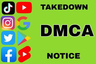 send dmca takedown notice tiktok, facebook, google,instagram,youtube,leakedpics,