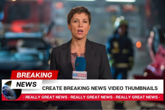 make a youtube thumbnail for your news video within 2 hrs