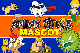 design cute anime mascot for your brand