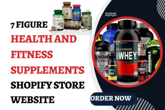 design health supplements shopify store, fitness supplement website