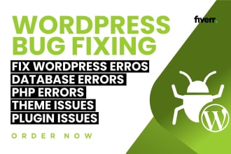 repair wordpress bugs and errors, fix issues with pro support