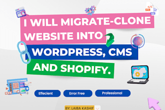 migrate, clone your website into cms, wordpress or shopify