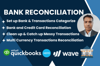 offer bookkeeping, bank reconciliation  in quickbooks online xero bookkeeping