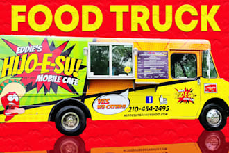do unique food truck wrap, vehicle warp, car wrap,truck wrap and van wrap