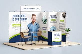 design trade show booth, backdrop exhibition stand, kiosk retractable banner