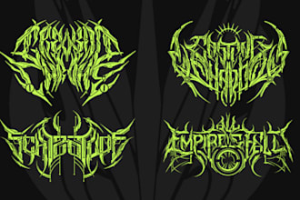 draw black, slam, or death metal logo for your band