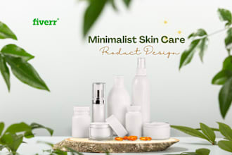 design minimalist skincare product features instagram post